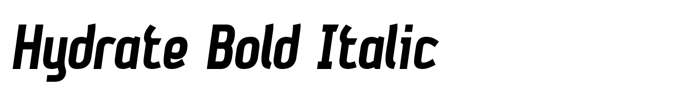 Hydrate Bold Italic